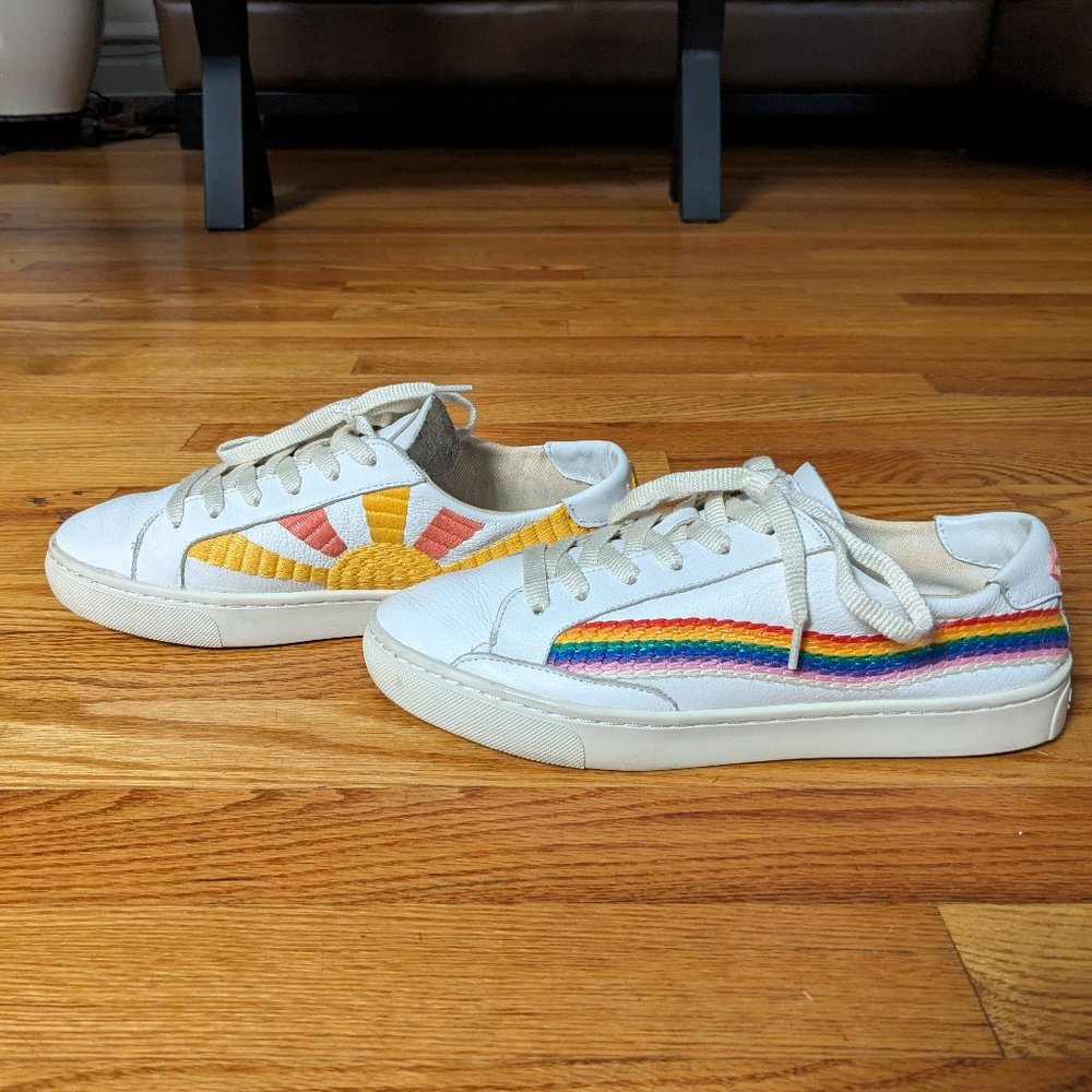 Soludos Rainbow Wave Sneaker in White